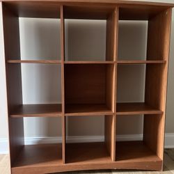 9 Cube Storage Shelf Organizer Wood Bookshelf  