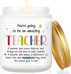 Boxed Gift Candle for a Teacher, Lavender Scented