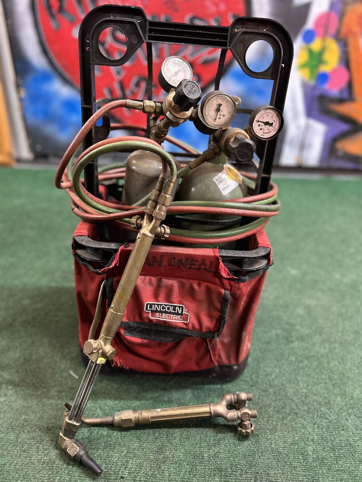 Lincoln Electric Oxy-Acetylene Torch With Rosebud And Cutting Torch Attachment