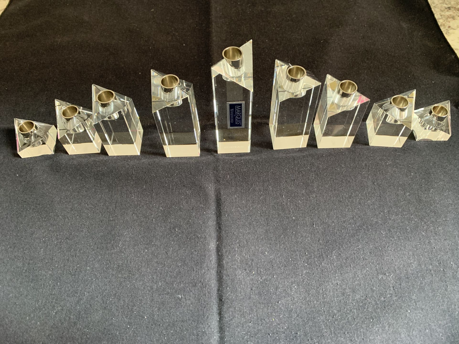 Waterford Crystal Menorah Candle Holders