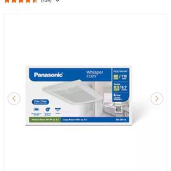 Panasonic Whisper Cozy DC 80/110 CFM Pick-A-Flow Ceiling Bathroom Exhaust Fan/Heater with Flex-Z-Fast Easy Install Bracket