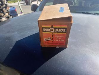 Old car accessories oil filter container