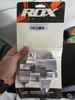 ROX - 2" Pivoting Anti-Vibe Bar Risers for 1 1/8" Handlebar- Silver