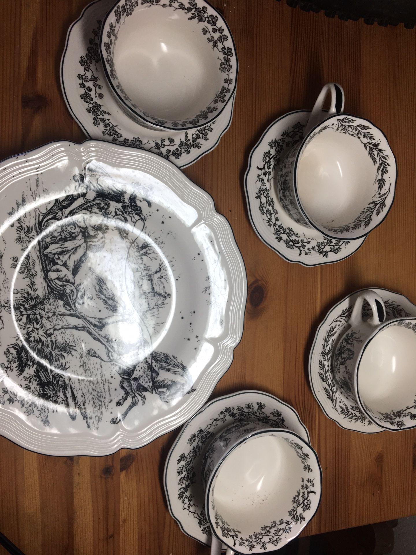 New England Toile Tabletops Unlimited Dinnerware And Teacups