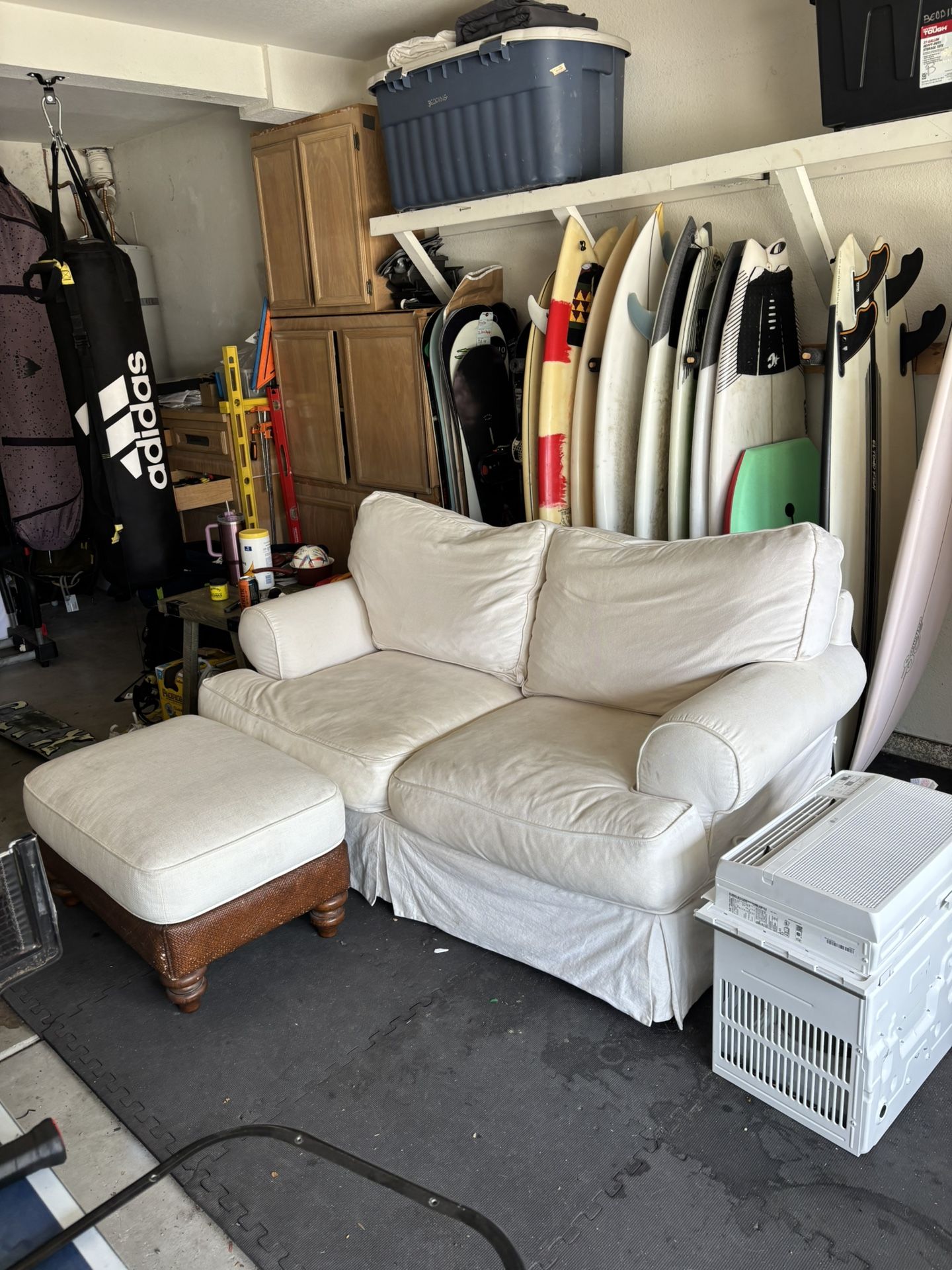 Couch & Ottoman + AC Unit
