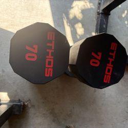 Gym Equipment Dumbbells, Bench Station, Plates, Curl Bar And And Bar 
