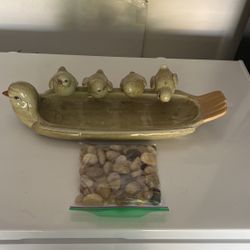 Large, Ceramic Bird Bath Or Feeder all for decorations inside