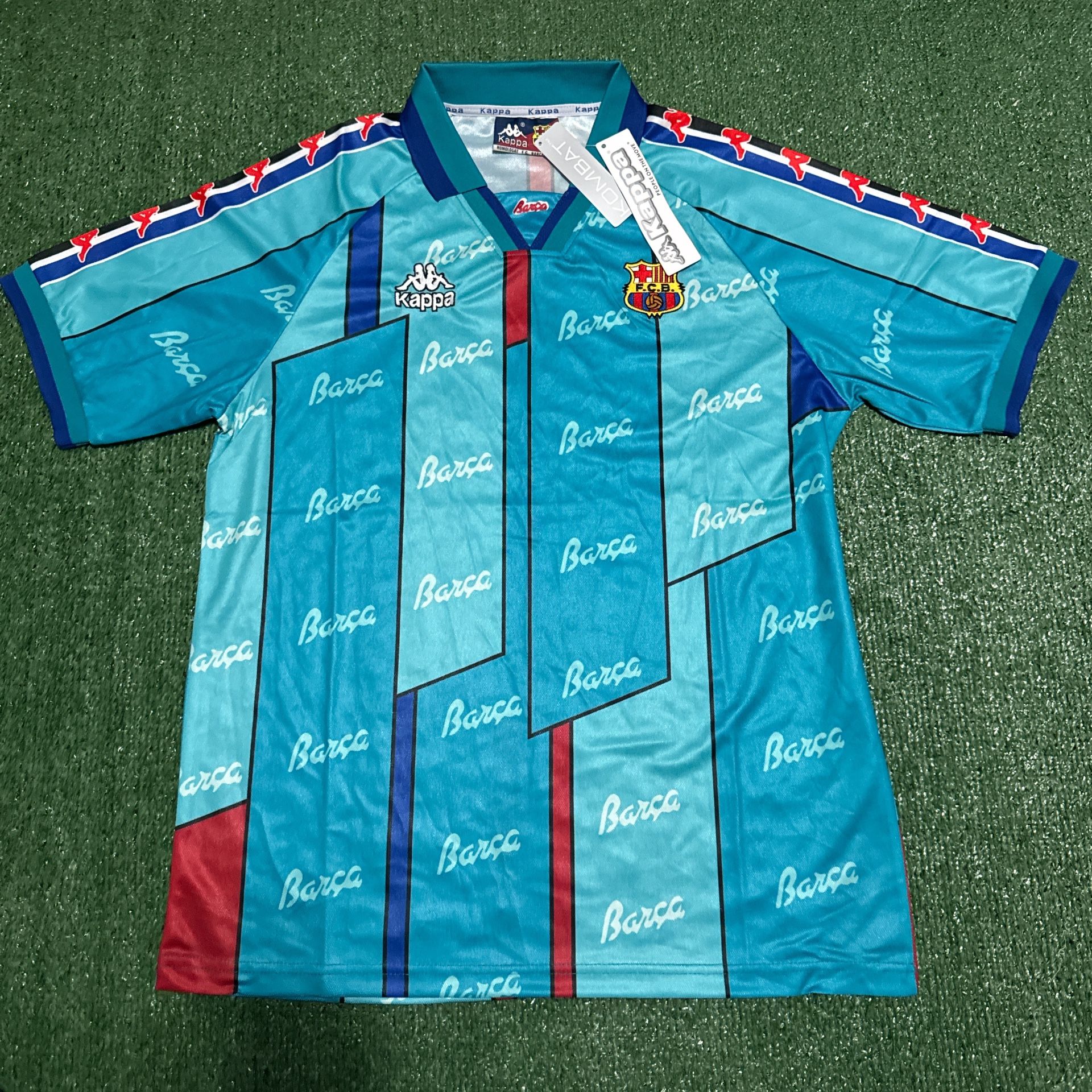 1995-97 Vintage Kappa FC Barcelona Retro Away Soccer Jersey 