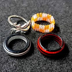 Lot Of Four Costume Rings 