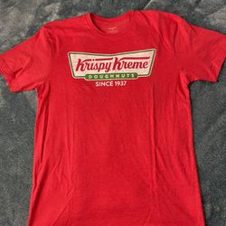 red krispy kreme doughnuts shirt