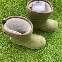 New Kids unisex Waterproof Snow Winter Warm green Boots