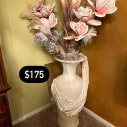 Vintage Draped Venetian Floor Vase/ Water Urn