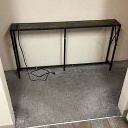 Sofa Table With Outlets Narrow For Behind Couch