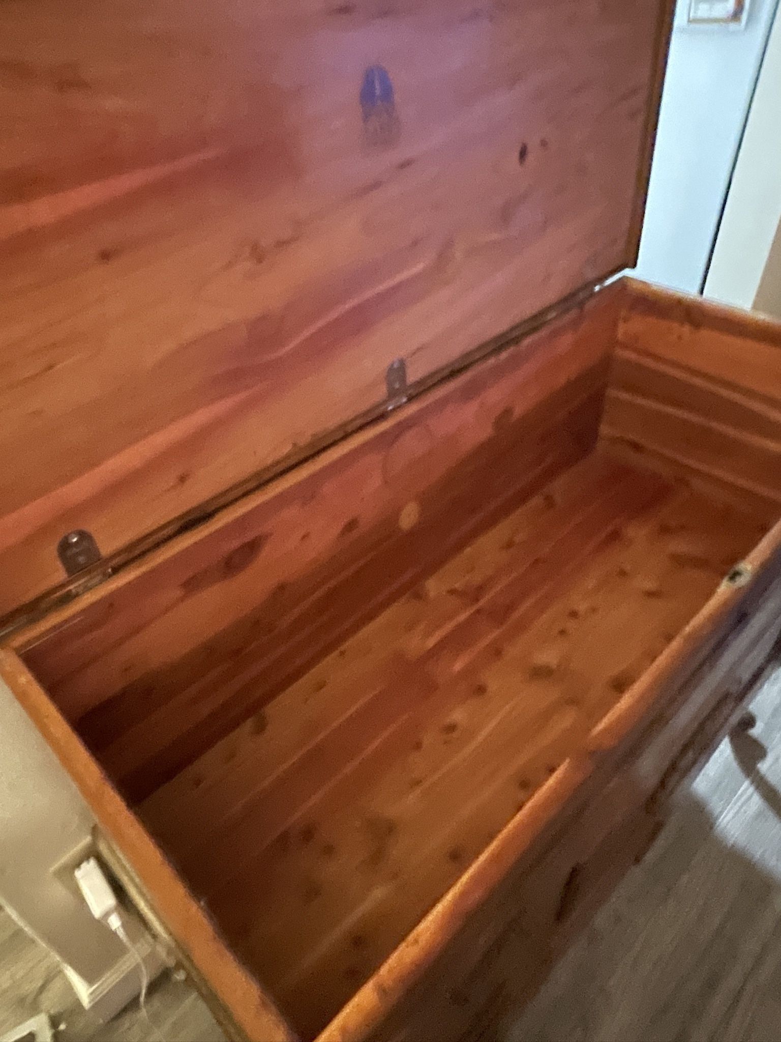 Cherry Wood Antique Hope Chest.