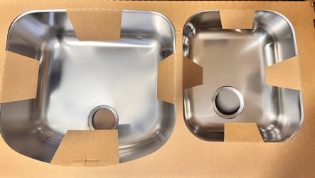 37 Inch Undermount 1 & 3/4 Reverse Double Bowl Stainless Steel Sink