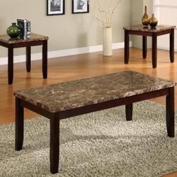 2-Piece Coffee Table + End Table Set – Espresso Finish
