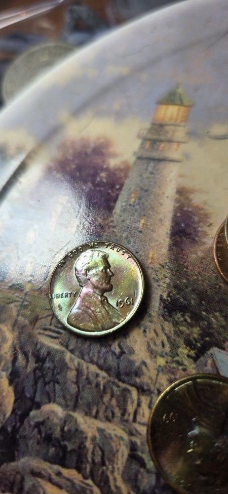 1961 Error L On Rim Lincoln Cent Monster Toner