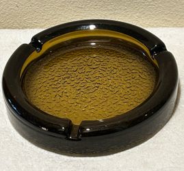 Vintage brown textured Anchor Hocking ashtray