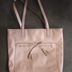 Lauren Conrad Large Lite Pink Purse With Side Tassels