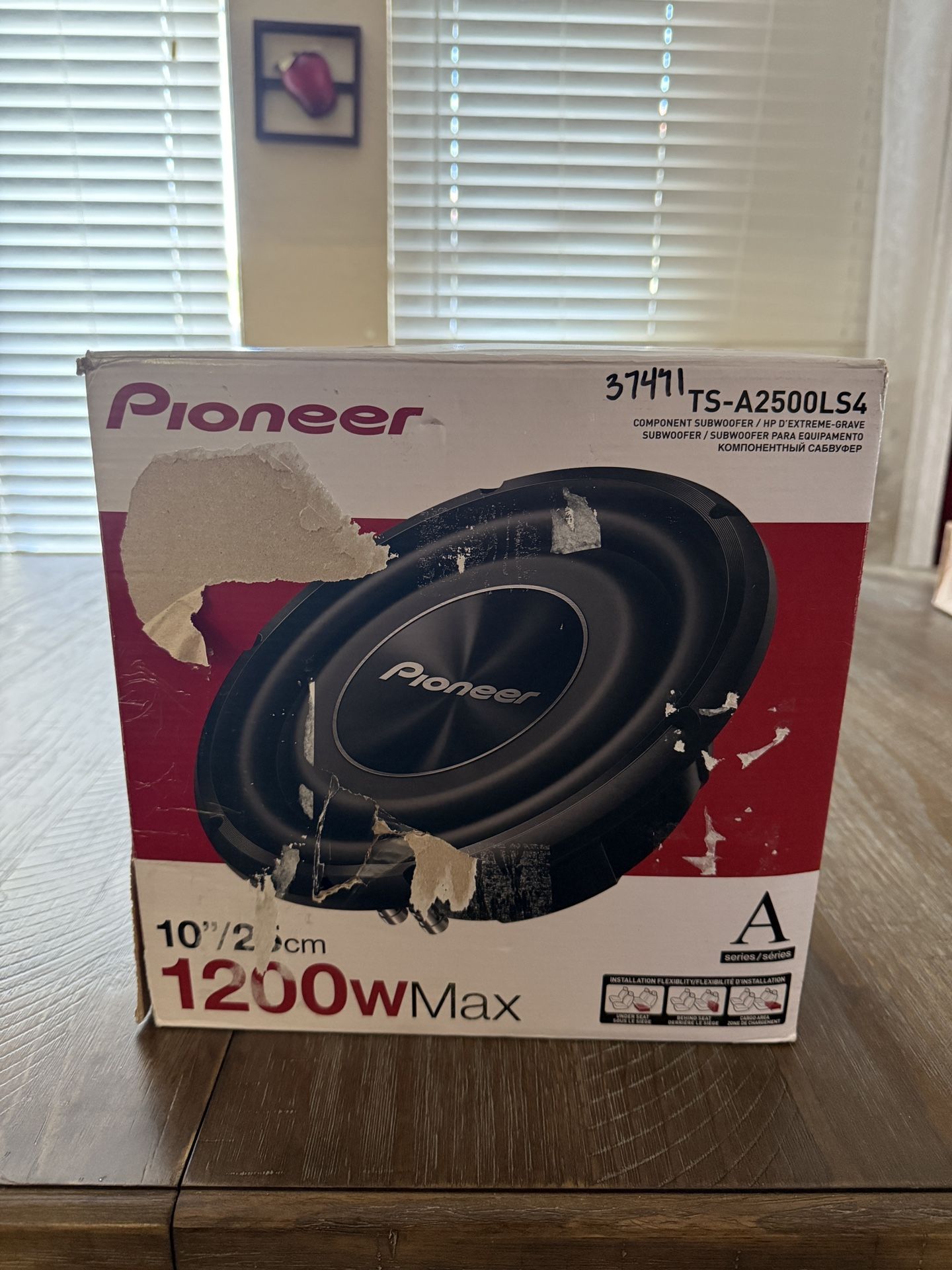 Pioneer 1200W 10" Subwoofer