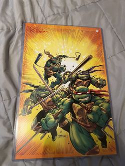 TeanAge Mutant Ninja Turtles Print Signed By Kevin Eastman