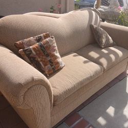 Two Sofa's Brown Good Condition 