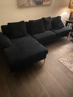Black sectional couch