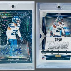 2024 Panini Obsidian- Julian Love - Black Electric Etch Auto