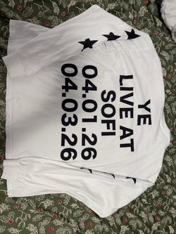Ye Live at Sofi Stadium White Long Sleeve size 2 L/XL