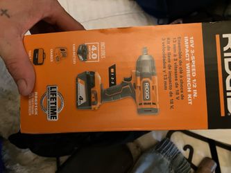 Rigid 18v 3 speed 1/2 in impact wrench kit