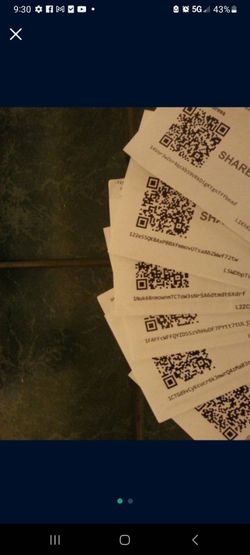 Bitcoin wallets (1/100th Bitcoin value in each)