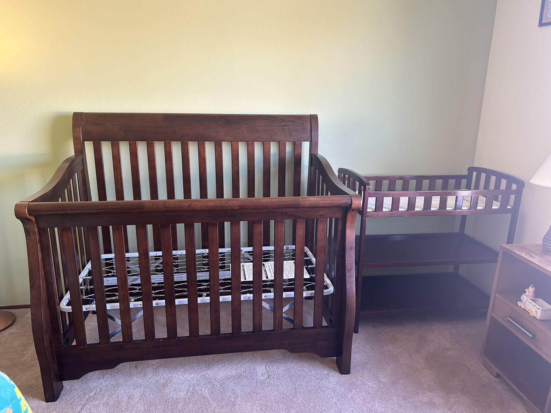 Crib and changing Table