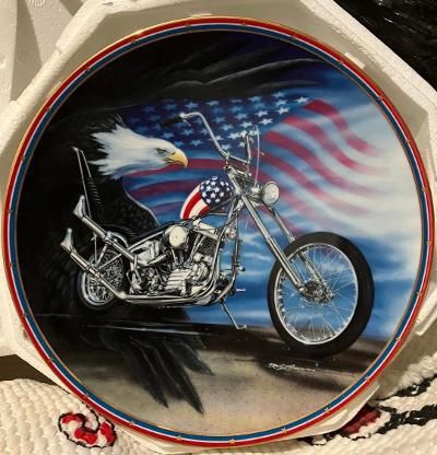 2 Collectable Biker/Motorcycle Plates