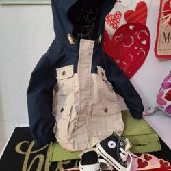 Old NAVY jacket And Size 2 Converse