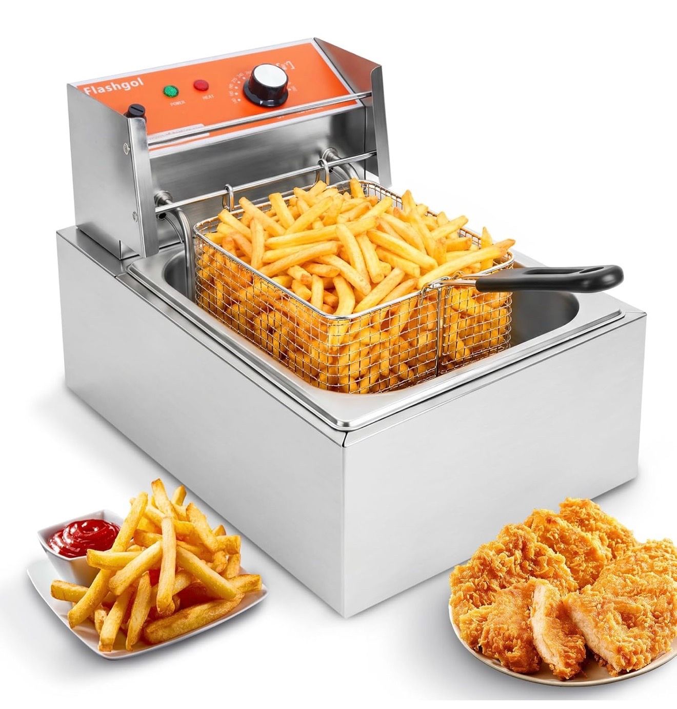 Brand new,Electric Deep Fryer with Basket and Lid