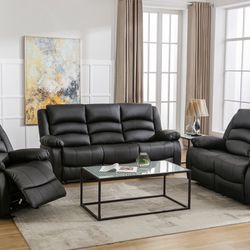 sofa and loveseat recliner black $1399