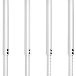 Adjustable Table Legs,Metal Adjustable Height Desk Legs,Adjustable Furniture Legs for Table Computer Desk Dining Table Office Desk(White) (4 pcs 22" -