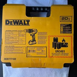 DEWALT 20V MAX Cordless Drill Driver, 1/2 Inch, 2 Speed, XR 2.0 Ah Battery and Charger Included (DCD777D1)