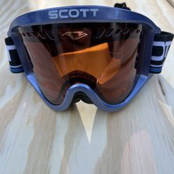 Scott Ski Goggles Blue Orange Lens