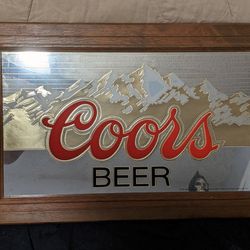 Vintage 1986 Coors Beer Mirror