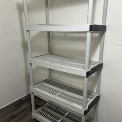 5-Tier Easy Assembly Multi-purpose Plastic Garage Storage Shelving Unit