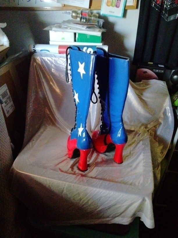 Gogo Platform Boots With Stars