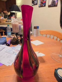 Red Tall Vase