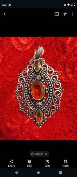 Filigree Style Citran Pendant 
