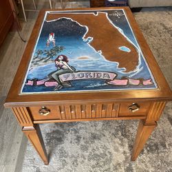 Mermaid & Rocket Ship Accent Table