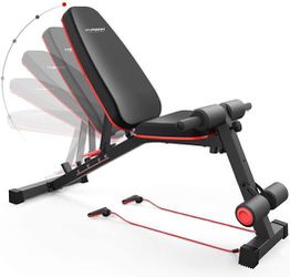 Adjustable Weight Bench Foldable Utility Workout Bench for Full Body Exercise Incline Decline Bench