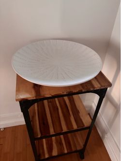 Large white ceramic plate