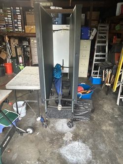 FREE  --  PRO SIZE 9FT X 5FT PING PONG TABLE - FOLD UP ON CASTERS FOR EASY STORAGE