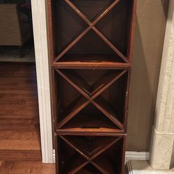 Crate & Barrel Stackable wood wine rack