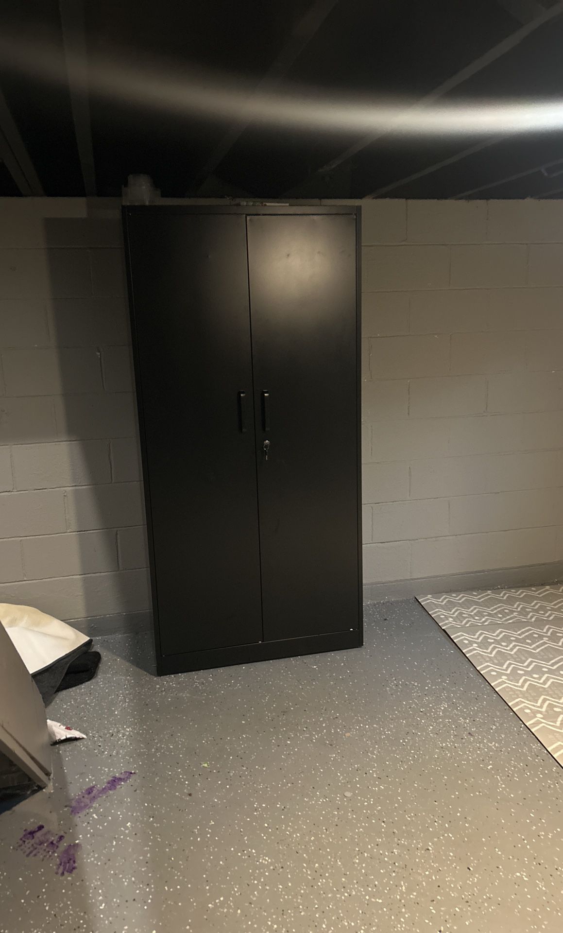 Black 6ft 5 Shelf Steel Cabinet